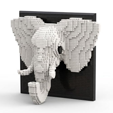 Dify Elephant Wall Art Building Blocks Set (1645+ PCS) | Complex for Ages 14+ | 3D Wildlife Mosaic Display Model | Home & Office Wall Décor