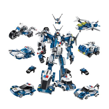 Dify 6-In-1 Robot Toy Building Block Set Toys | Steam Kit For Kids | Build Robots & Mecha Warriors (577+ Pcs) | Birthday Gift For Boys & Girls