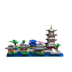 Dify Chinese Pagoda Architecture Micro Blocks Set, 943+ PCS (Complex only for 14+) | Traditional Pagoda, Pavilions & Landscape Garden Model | Creative STEM Construction Toy & Display Décor | 5 Year Structural Warranty