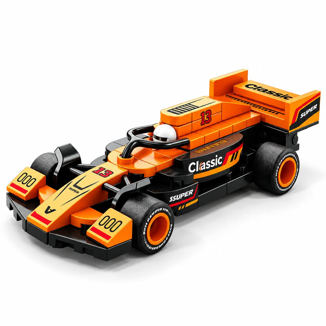 Dify F1 Racing Car Building Blocks Set, 69 PCS Orange Formula Race Car Model Kit, STEM Building Toy for Kids, Teens & Adults | 5 Year Structural Warranty