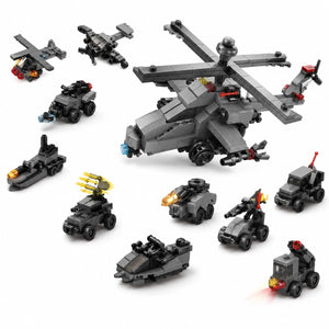Dify 10-in-1 Helicopter Building Block Set, Transforming Aircraft Construction Kit, STEM Engineering Toy for Kids & Teens, 5-Year Structural Warranty