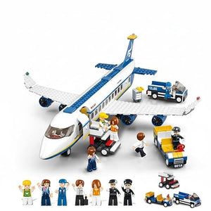 Dify Passenger Airplane Building Set, Airport Playset with Shuttle Bus, Luggage Truck, Boarding Stairs, and 7 Minifigures, STEM Toy for Kids Aged 6-12 || 2 Years Warranty || (463+ Pieces)