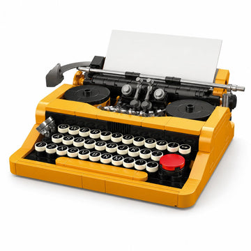 Dify Retro Typewriter Building Blocks Set, 254 PCS Vintage Writing Machine Model Kit | Creative STEM Construction Toy & Display Décor for Kids & Adults | 5 Year Structural Warranty