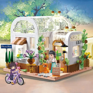 Dify Garden Courtyard Model House Building Block Set || with LED Lights || Perfect STEM Toy Gift for Kids || 705+ Pcs