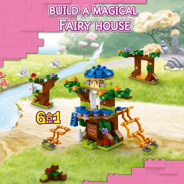 Dify 6-in-1 Tree House Building Block Set, 152+ PCS Nature-Themed Construction Kit, STEM Educational Toy for Kids, Creative Rebuild Play Set,
