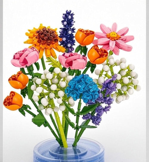 Dify DIY Flower Bouquet Building Kit | Creative Gift for Adults, Teens, and Kids Ages 6+ | Perfect for Birthdays, or Home Décor || 12 Combinations || (1200+ Pcs)