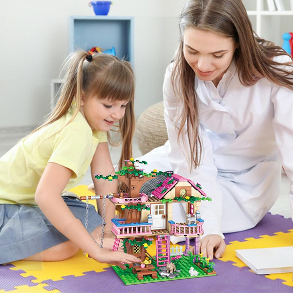 Dify Kids Tree House Building Kit - with Swings and Ladders Construction Blocks ||2 Years Structural Warranty || (504+ Pcs)