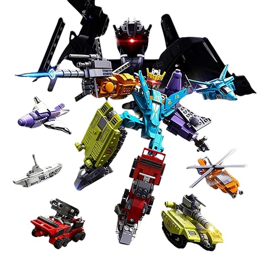 Dify 6-in-1 Bugle Call Robot Building Blocks Set, 881 Pieces Transforming Mecha Construction Toy, STEM Educational DIY Kit for Kids Boys & Girls Ages 6+