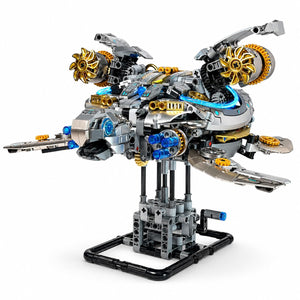 Dify Mechanical Sea Turtle Building Set, 1277+ PCS Steampunk Ocean Animal Model with Moving Gears & LED Light, Technic-Style Gift for Adults & Teens 14+, 5 Year Structural Warranty