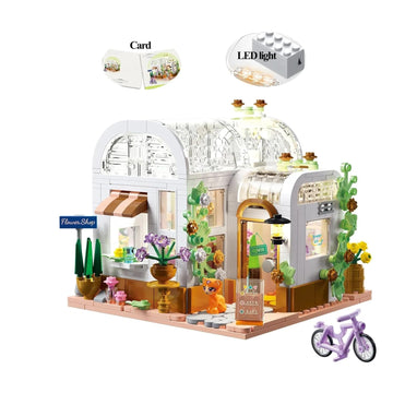 Dify Kids Botanical Shop Building Blocks with LED Lights | 520+ Pieces Construction Toy | Safe & Durable Plastic | 6-Month Structural Warranty | Age 14+