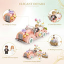 Dify Vintage Wedding Car Building Blocks Set (290+ PCS) | Classic Bridal Vehicle Model Kit | Creative Mini Construction Toy & Display Décor
