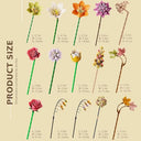 Dify Bouquet Flower Building Blocks Set (813+ PCS) | Artificial Floral Arrangement DIY Model Kit | Botanical Home & Office Décor Gift | 5 Year Structural Warranty