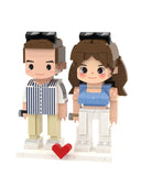 Dify Custom 2-Character Photo Building Blocks Set | Personalized Picture Mosaic Brick Art Kit | DIY Couple Memory Frame Gift