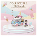Dify Ice Cream Car Building Blocks Set (294+ PCS) | Cute Dessert Truck Model Kit | Creative Mini Vehicle Construction Toy for Kids & Collectors