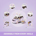 Dify Bunny Radish Car Building Blocks Set (242+ PCS) | Cute Animal Vehicle Model Kit | Creative Mini Construction Toy for Teens, Adults & Collectors | 5 Year Structural Warranty