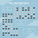 Dify 8-in-1 Airplane Building Blocks Set (658+ PCS) | Transforming Aircraft Models Construction Kit | STEM Educational Toy for Kids & Teens | Creative Play Set