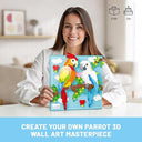 Dify Two Parrots Wall Art Building Blocks Set (1550+ PCS) | Complex for Ages 14+ | 3D Love Birds Mosaic Display Model | Home & Office Wall Décor