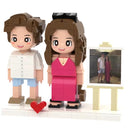 Dify Custom 2-Character Photo Building Blocks Set | Personalized Picture Mosaic Brick Art Kit | DIY Couple Memory Frame Gift