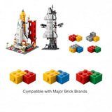 Dify || 2 in 1 Space Rocket & Shuttle Combo Building Blocks Set || 1000+ Pcs || 6-in-1 STEAM Aerospace Kit || 107 Pcs || Compatible Bricks || 6 Months Warranty