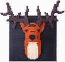 Dify Elk Wall Art Building Blocks Set (1600+ PCS) | Complex for Ages 14+ | 3D Wildlife Mosaic Display Model | Home & Office Wall Décor