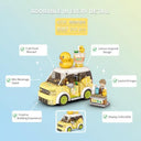 Dify Duck Lemon Tea Car Building Blocks Set (260+ PCS) | Cute Beverage Vehicle Model Kit | Creative Mini Construction Toy for Kids & Collectors