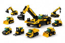 Dify 8-in-1 Construction Truck Building Blocks Set (655+ PCS) | Transforming Heavy Duty Vehicles Kit | STEM Engineering Toy for Kids & Teens | Rebuild Play Set