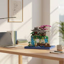 Dify Cherry Blossom Bonsai Tree Building Set, 920+ PCS Micro Mini Blocks, Japanese Sakura Tree | LED Lights | Chinese Pond Architecture Model Kit, DIY Desk Décor for Adults & Kids (Size M)