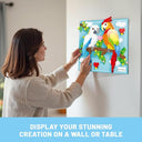Dify Two Parrots Wall Art Building Blocks Set (1550+ PCS) | Complex for Ages 14+ | 3D Love Birds Mosaic Display Model | Home & Office Wall Décor