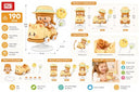 Dify Ginger Cat Rocking Ride Building Blocks Set 190+ Pcs | Cute Cartoon Animal Scooter Model | Creative Display Toy for Kids & Collectors