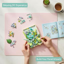 Dify Green Bouquet Building Blocks Set (728+ PCS) | Artificial Green Floral Arrangement DIY Model Kit | Decorative Plant Décor for Home & Office