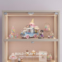 Dify Ice Cream Car Building Blocks Set (294+ PCS) | Cute Dessert Truck Model Kit | Creative Mini Vehicle Construction Toy for Teens, Adults & Collectors | 5 Year Structural Warranty