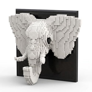 Dify Elephant Wall Art Building Blocks Set (1645+ PCS) | Complex for Ages 14+ | 3D Wildlife Mosaic Display Model | Home & Office Wall Décor