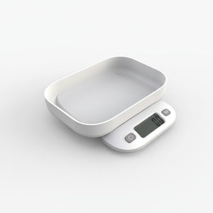 Dify Digital Kitchen Weighing Scale 5kg | 2-in-1 Detachable Bowl & Lid Design | 1g Accuracy | g/ml/oz/lb Units | Tare Function | LCD Display | Slim & Compact | 5 Years Warranty – Model K570 (White)