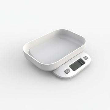 Dify Digital Kitchen Weighing Scale 5kg | 2-in-1 Detachable Bowl & Lid Design | 1g Accuracy | g/ml/oz/lb Units | Tare Function | LCD Display | Slim & Compact | 5 Years Warranty – Model K570 (White)