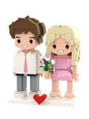 Dify Custom 2-Character Photo Building Blocks Set | Personalized Picture Mosaic Brick Art Kit | DIY Couple Memory Frame Gift