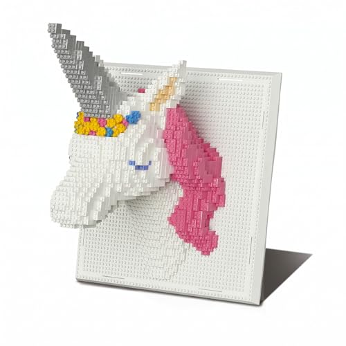 Dify Unicorn Wall Art Building Blocks Set (1750+ PCS) | Complex for Ages 14+ | 3D Fantasy Mosaic Display Model | Home & Office Wall Décor
