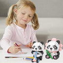 Dify Panda Mini Building Blocks Set (340+ PCS) | Cute Panda Bear Construction Model | STEM Educational Toy & Desk Decor for Kids, Teens & Adults