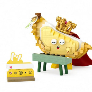 Dify Durian Keyboardist Building Blocks Set 410+ Pcs | Fruit Party Music Series | Cute Musical Character Model | Creative Display Toy for Kids & Collectors