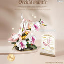 Dify Orchid Mantis Insect Flower Building Blocks Set (478+ PCS) | LED Lights, for Kids & Adults | STEM Educational Nature Toy for Kids & Adults