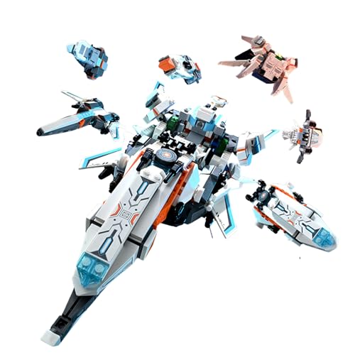 Dify 6-in-1 Airplane Building Blocks Set (866+ PCS) | Transforming Aircraft Models Construction Kit | STEM Educational Toy for Kids & Teens | Creative Play Set
