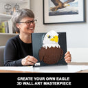 Dify Eagle Wall Art Building Blocks Set (1700+ PCS) | Complex for Ages 14+ | 3D Bird of Prey Mosaic Display Model | Home & Office Wall Décor