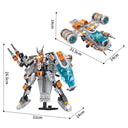 Dify 2-in-1 Space Plane Building Block Set (Model 9315), 692+ PCS Transforming Aircraft & Spacecraft Kit, STEM Construction Toy Gift for Kids & Teens