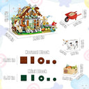 Dify Farm House Building Blocks Set (899+ PCS) | Countryside Architecture Model Kit | Creative Village House Display Décor for Teens & Adults