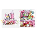 Dify Pink Candy House Building Block Set with Windmill, 614+ PCS Dream Candy Shop Toy, Mini Brick Display Model Kit for Girls, Creative Gift for Kids & Adults