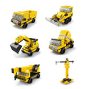 Dify 6-in-1 Construction Truck Building Block Set Toys | STEAM Kit for Kids | Excavators, Dump Trucks (1000+ Pcs) | Birthday Gift for Boys & Girls