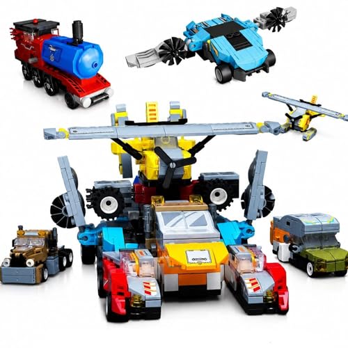 Dify 6-in-1 Airplane Building Blocks Set (845+ PCS) | Transforming Aircraft Models Construction Kit | STEM Educational Toy for Kids & Teens | Creative Play Set | 5 Year Structural Warranty