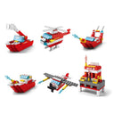 Dify 6-in-1 Ship Building Block Set Toys [Red] | STEAM Kit for Kids | Build Boats, Yachts & More (1000+ Pcs) | Birthday Gift for Boys & Girls
