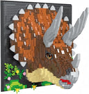 Dify Triceratops Wall Art Building Blocks Set (2170+ PCS) | Complex for Ages 14+ | 3D Dinosaur Mosaic Display Model | Home & Office Wall Décor