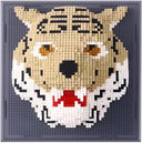 Dify Tiger Wall Art Building Blocks Set (2267+ PCS) | Complex for Ages 14+ | 3D Wildlife Mosaic Display Model | Home & Office Wall Décor