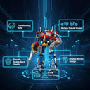 Dify 8-in-2 Robot Building Block Set, 769+ PCS Transforming Mech Models Construction Kit, STEM Educational Toy for Ages 14+, Creative Rebuild Play Set,